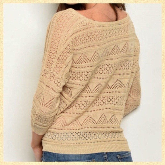 COMFY WRAP FRONT LIGHTWEIGHT‎ SWEATER-TAN - Picture 3 of 3